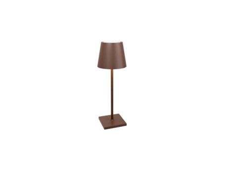 Lámpara de Mesa Poldina L Desk Corten LED recargable y regulable ZAFFERANO