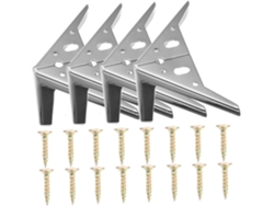 Juego De 4 Patas De Acero Inoxidable Para Muebles En Color Plata, Soportes Resistentes Para