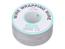 Cable De Cobre Estañado Ok 30awg Para Reparación De Placas De Circuitos Impresos, 300 Metros, Color Gris.