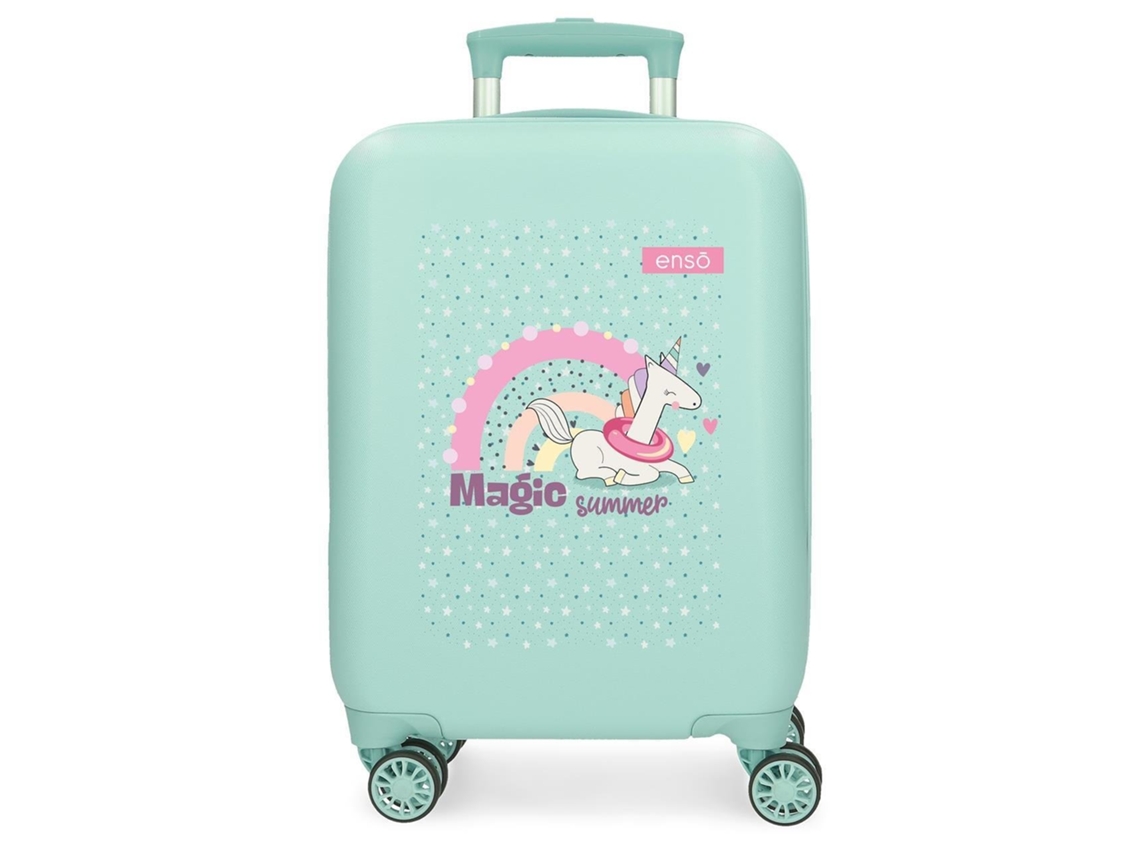 ENSO Maleta De Cabina ABS Rígida Magic Summer Azul