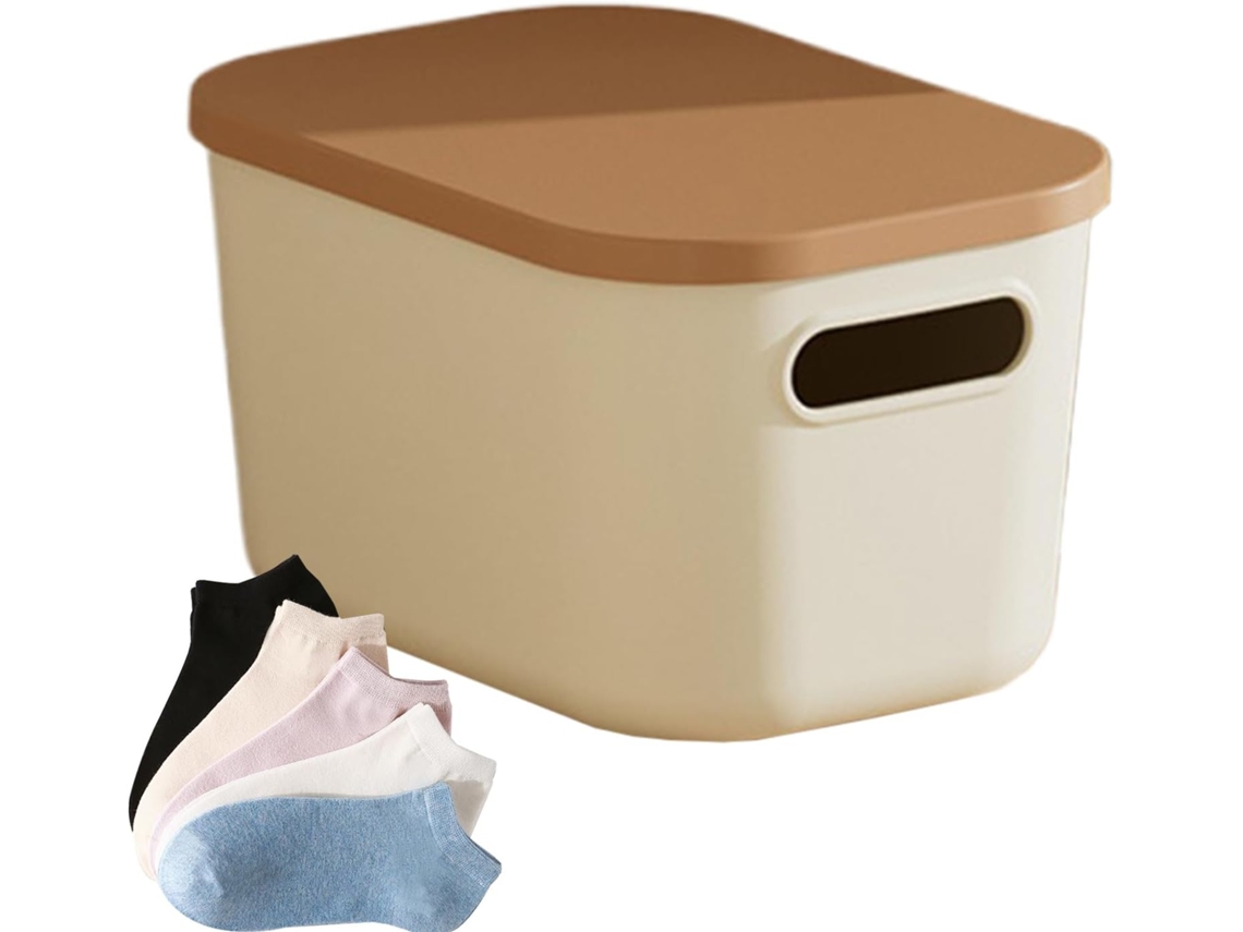 Caja De Almacenamiento Con Tapa - Contenedores Y Recipientes Portátiles Con Asa, Organizador Seguro