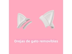 Auriculares Profesionales Para Juegos Con Orejas De Gato Rgb Desmontables, Micrófono Y Conexión Por Cable.