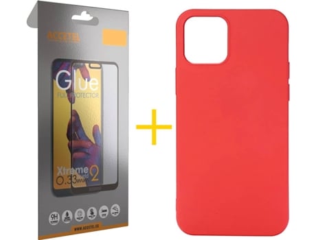 Kit Funda + Protector de Pantalla Apple iPhone 11 SKYHE Full Liso (Rojo)