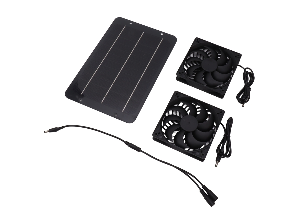 Kit de ventilador solar de 10 W para gallineros y huertos.