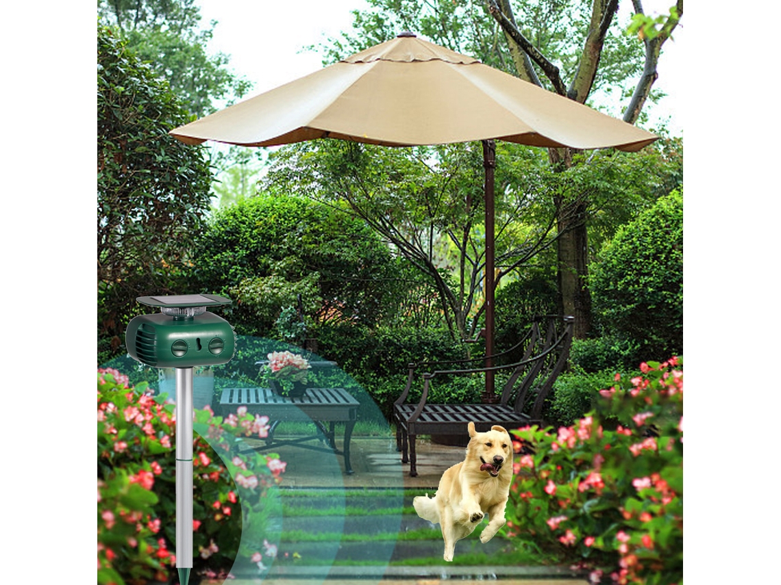 Repelente Ultrasónico Solar De 360 Grados Para Animales, Ideal Para Jardín Y Hogar: Ahuyenta Ratas, Conejos, Ardillas Y Zorros.