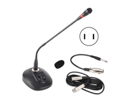 Micrófono De Cuello De Cisne Con Cable Ajustable Para Uso De Escritorio Con Cable Xlr A 6,35 Mm Para Conferencias Y Retransmisiones Y Enchufe Estadounidense.