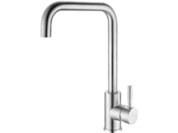 Grifo De Cocina Giratorio 360 Acero Inoxidable Cepillado Mando Unico Alto Grifo Mezclador Ecológico Fácil Instalación