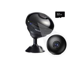 BISBISOUS A11 Cámara Panorámica con Tarjeta de Memoria 32Gb Gran Angular 170 Compatible con Android/Iphone Negra