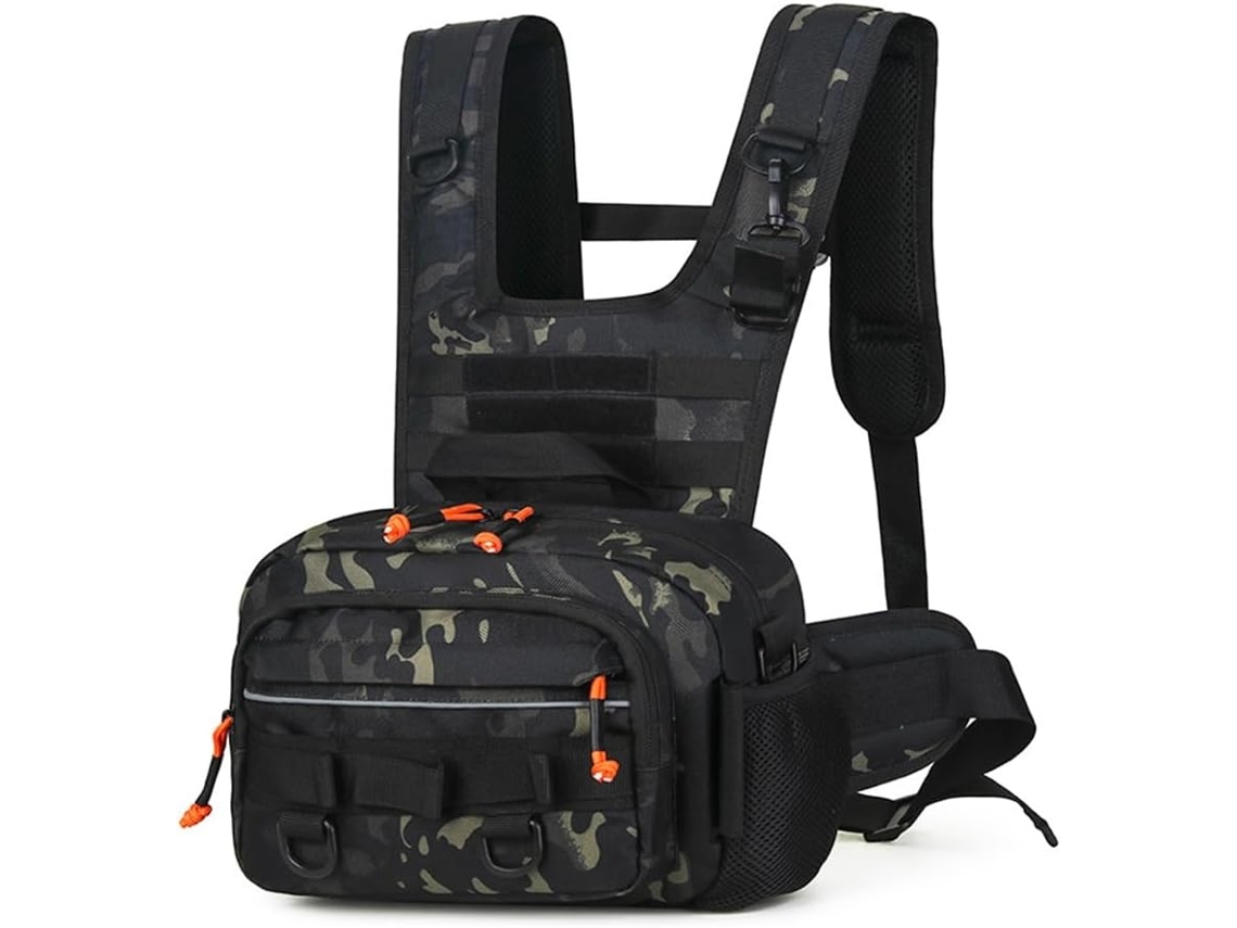 Soporte Multifuncional Para Cañas De Pescar, Bolsa De Pecho Para Guardar Señuelos, Equipo Molle