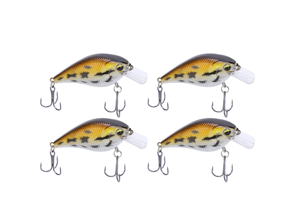 Danu26-4 Piezas Señuelo Artificial Minnow Crank Rock De Plástico Accesorio De Pesca 2