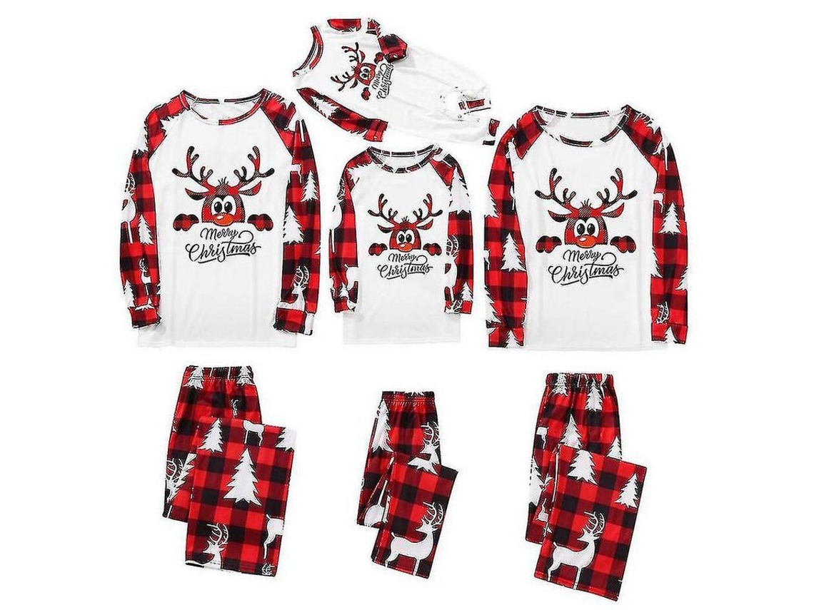 Conjunto De Pijama Navideño Para Adultos Y Niños - Ropa De Dormir Festiva Para Navidad