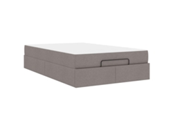 Maison Exclusive - Estructura De Cama Con Colchón Con Colchón 2 Pcs Taupé Tela
