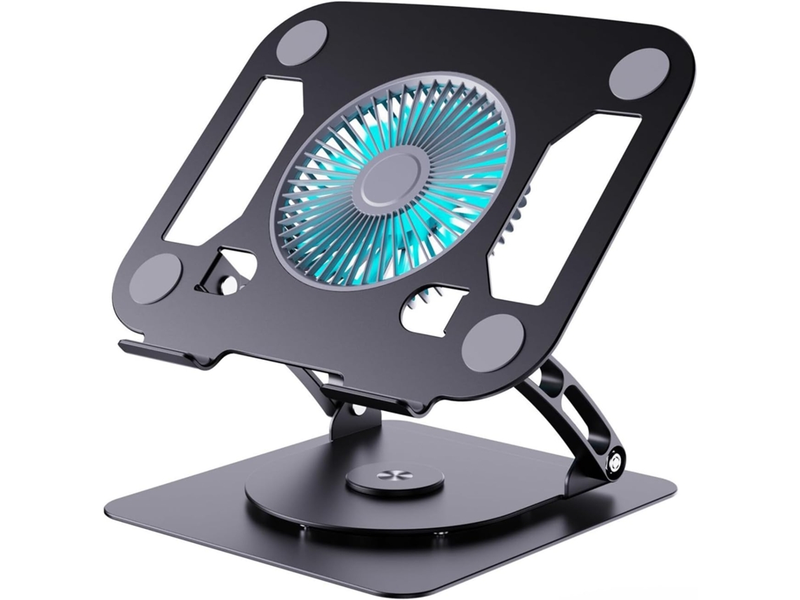 Soporte Para Portátil De Acero Al Carbono Con Ajuste De Altura Y Silicona Antideslizante.