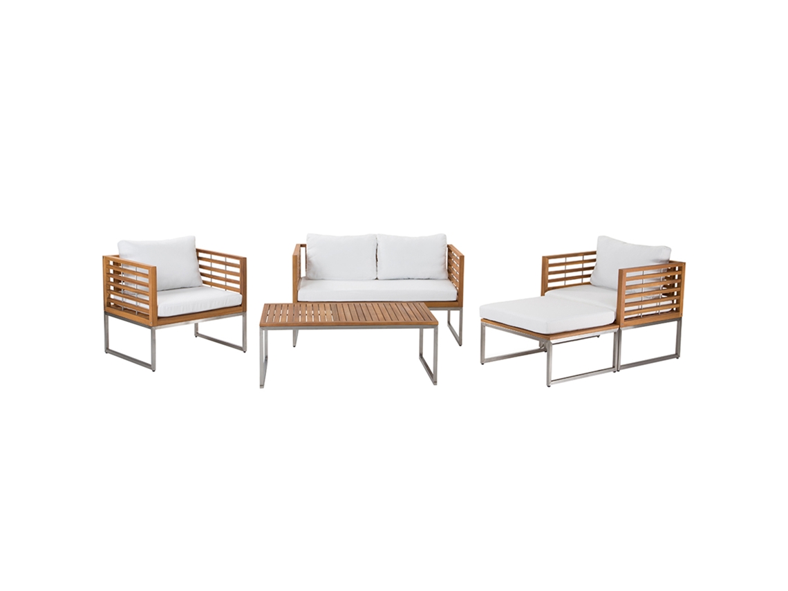 Conjunto de jardín de madera BELIANI Bermuda
