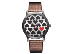 Reloj De Pulsera De Moda Para Mujer Con Pantalla Analógica De Cuarzo Y Correa De Pu Marrón.