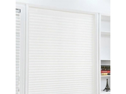 Persianas Plegables Autoadhesivas Para Ventanas 60x180cm Media Sombra Blanco Poliéster 60x180cm Blanco