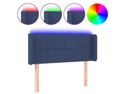 Maison Exclusive - Cabecero Con Led De Tela Azul 93x16x78/88 Cm