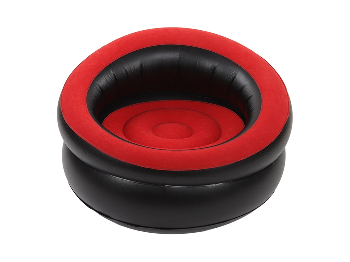 Sofá inflable rojo para sala de estar y viajes