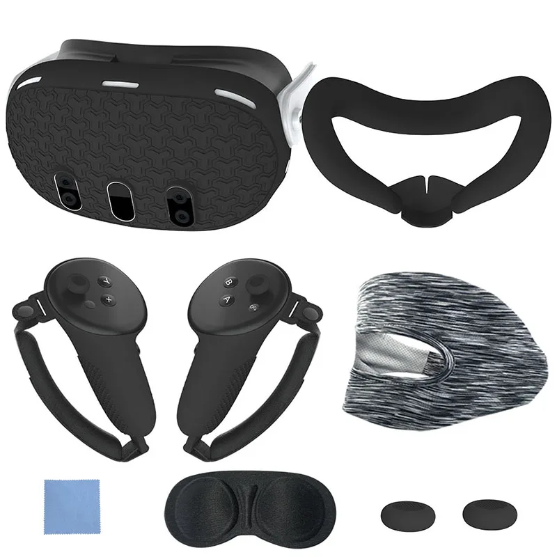 Juego De 7 Accesorios, Funda Protectora Suave Para Realidad Virtual, Estilo Y (negro)