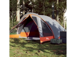 Tienda De Campaña Para 4 Personas Impermeable Gris Y Naranja