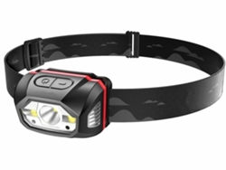 Linterna frontal recargable Linterna frontal LED superbrillante 440 lúmenes Duración máxima de la batería 70 horas Batería de 1800 Mah Ipx6 Resistente al agua Negro YEMAESRE