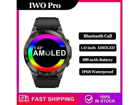 Reloj inteligente IWO Pro DM50 reloj inteligente deportivo IP68 impermeable HD pantalla completamente táctil hombres Bluetooth llamada 400mAh bater...