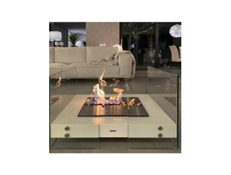 Chimenea de bioetanol independiente negro/blanco PICCO Blanco OUTINFIRE