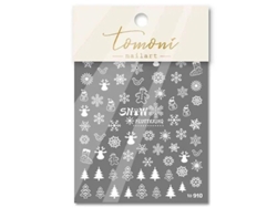 Pegatina Autoadhesiva 5d Con Diseño De Copo De Nieve Navideño Láser 3d Y Diamantes De Imitación.