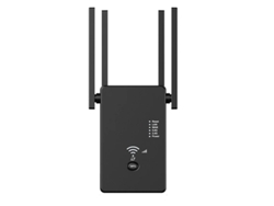 Repetidor Wi-Fi de 1200 Mbps, amplificador de señal AC1200M de 2,4/5,8 GHz, extensor de enrutador inalámbrico Yizhood (negro)