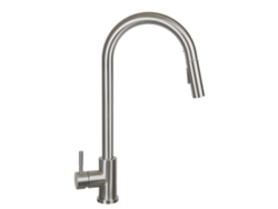 Grifo de cocina con rociador de ducha extensible, alta presión, acero inoxidable, con doble chorro y rotación de 360°, niquelado, Nettlife