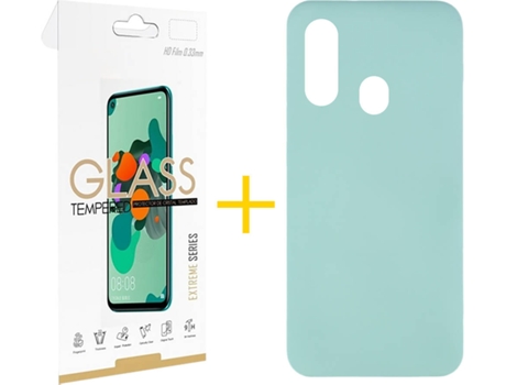 Carcasa + Protector de Pantalla Samsung A20e SKYHE Verde Agua
