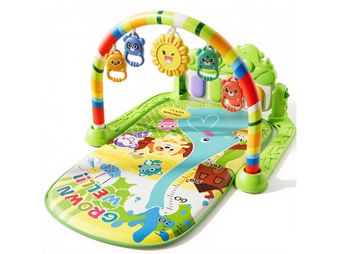 Tapete De Actividades Eifson Con Música Y Luces, Acolchado Para Bebés 0-12 Meses (verde)