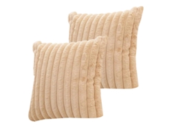 Juego De 2 Fundas De Almohada Decorativas De Felpa Suave, 45 X 45 Cm