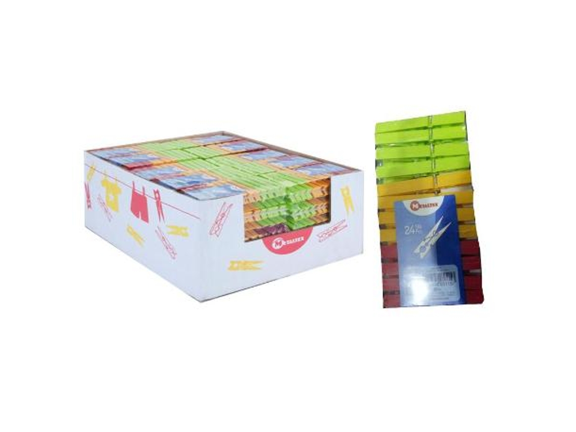 Menaje metaltex paquete 24 pinzas plasti.ropa quickbox 405115-95