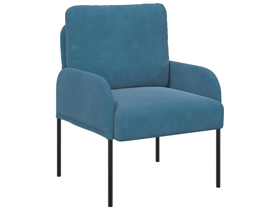 Sofá De Salón | Sofá De Descanso | Sofás Con Cojín 55cm Azul Madera Contrachapada