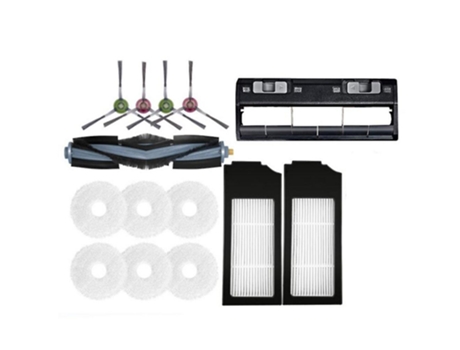 Escova lateral principal filtro mop pano para ecovacs deebot x1 turbo/omni