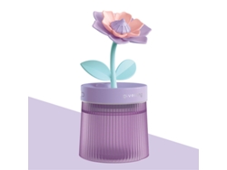 Humidificador, difusor de aroma de vapor frío USB, luz nocturna silenciosa, humidificador de gardenia morada Cuich