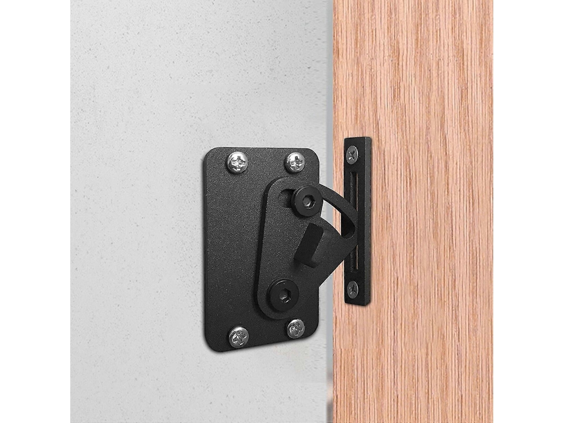 Cerradura De Acero Inoxidable Negro Para Puertas Deslizantes De Granero Y Pestillos - Cierre De Acero Inoxidable