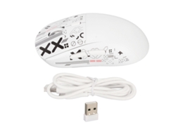 Ratón Inalámbrico 2.4g Con Carga Usb-c E Iluminación Rgb, 5 Niveles De Dpi, Para Ordenador/portátil, Blanco.