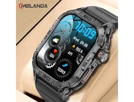Reloj inteligente con pantalla de 1,96 , llamada Bluetooth, rastreador deportivo, brújula, Monitor de salud, reloj inteligente para Android IOS K63...