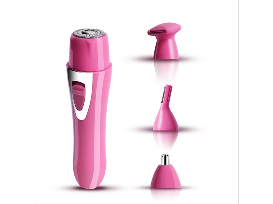 Kit De Afeitado Portátil 4 En 1 Para Depilación: Recortador De Cejas, Nariz Y Pelo Eléctrico Mini