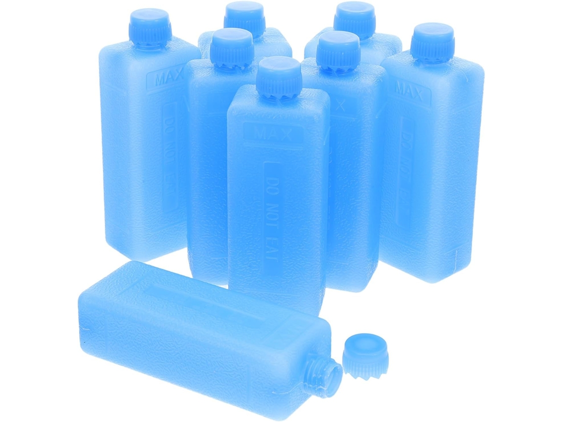 8 Bolsas De Hielo De Pe Azules Para Nevera Portátil