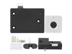 Cerradura Digital Inteligente Con Huella Dactilar Para Armarios Y Cajones En Aleación De Aluminio Plateado.