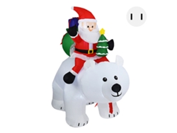 Oso polar inflable navideño impermeable con luces LED