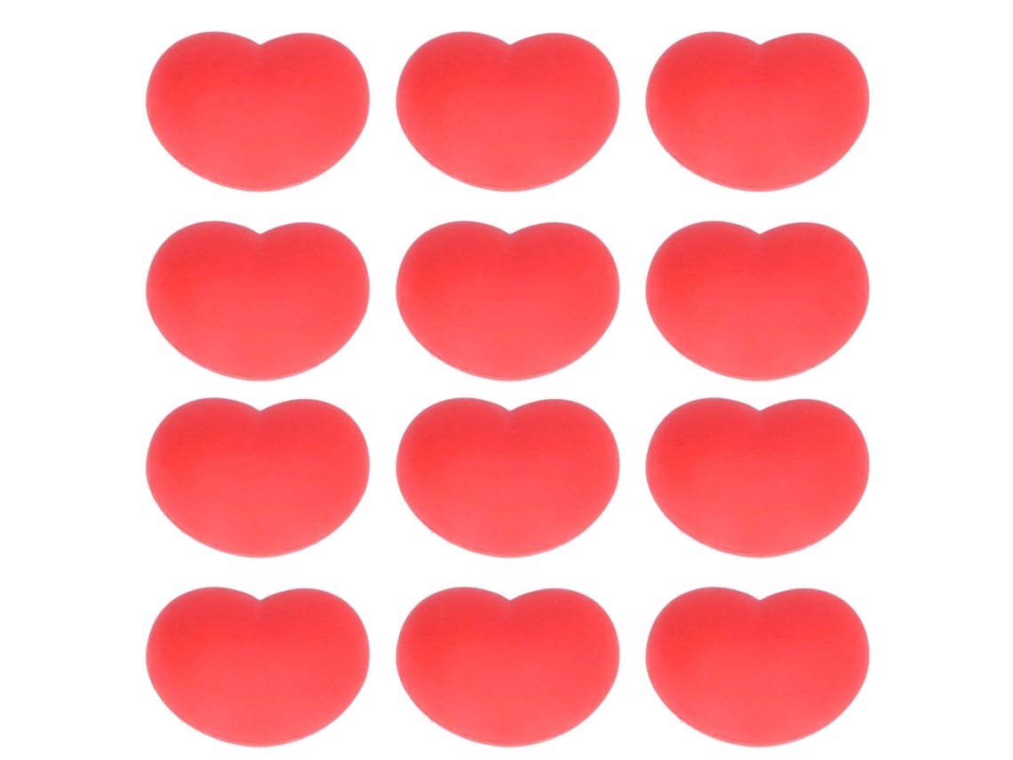 Ats-12 Piezas Juguete De Estrés Corazón Elástico Suave Simulación Caucho Forma De Corazón Rojo Pelota De Descompresión Para Niños Y Adultos