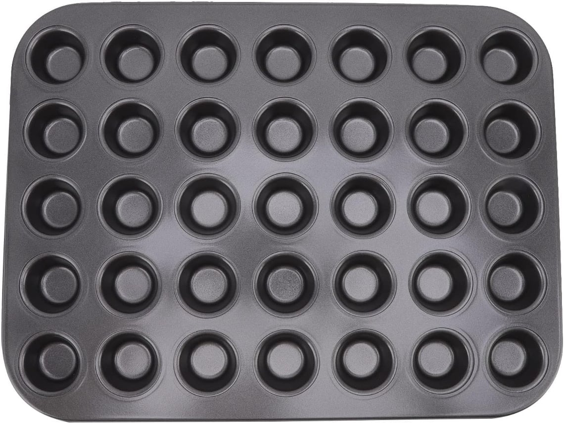 Moldura De Mini-muffin - Pode Ser Usada Para Fazer 35 Muffins - Não Adesivos - Dimensões: 35 X 25 X 2 Cm