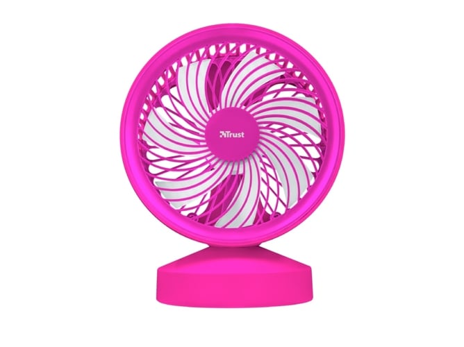 Ventilador de sobremesa TRUST Ventu USB (Portátiles - Base antideslizante - Rosa)