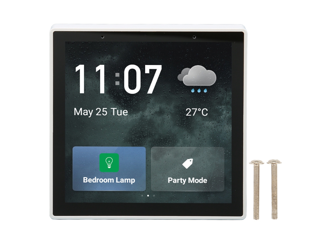 Panel de interruptor de luz inteligente con wifi, pantalla táctil LCD de 4 pulgadas, muestra la hora, la fecha, la temperatura y el clima, 100-240 V, compatible con Tuya.