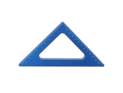 Regla Triangular De Aluminio Azul De 90 Grados, Sistema Métrico Y Pulgadas, Herramienta De Medición Para Madera.