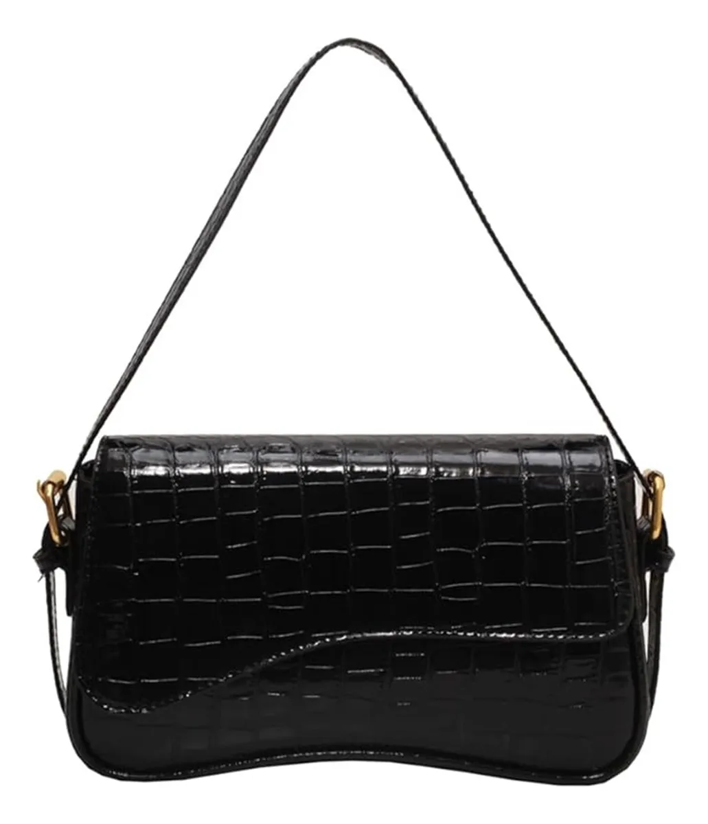 Bolso de hombro pequeño para mujer, bolso clásico de cocodrilo